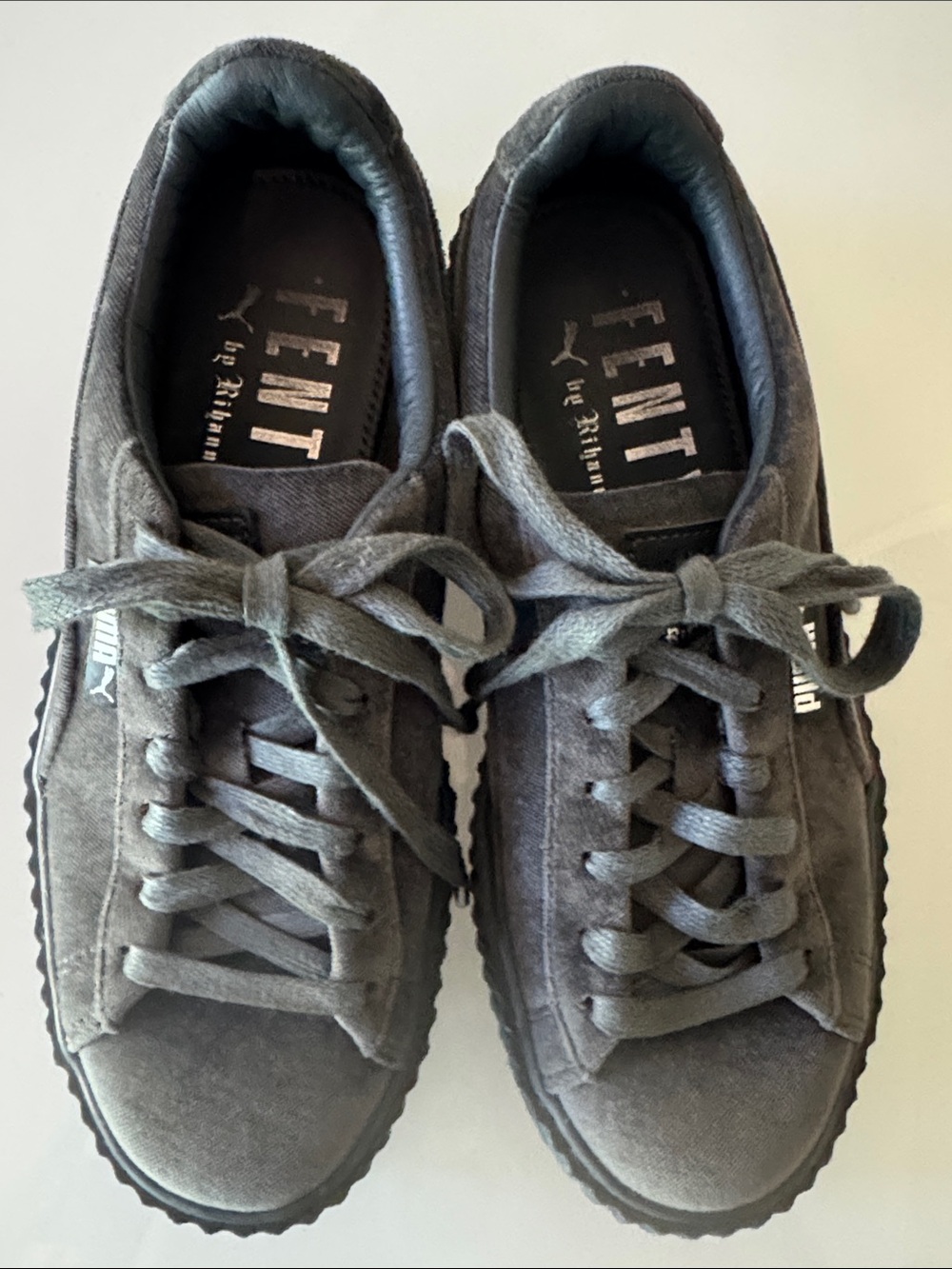 Puma x Fenty by Rihanna Creeper Velvet Glacier Gray Size 7 (EU 37.5) - Picture 4 of 14